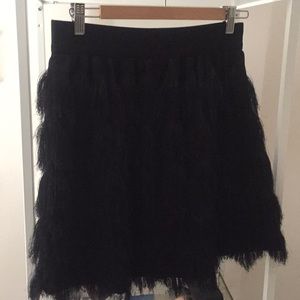 Banana Republic fringe mini skirt